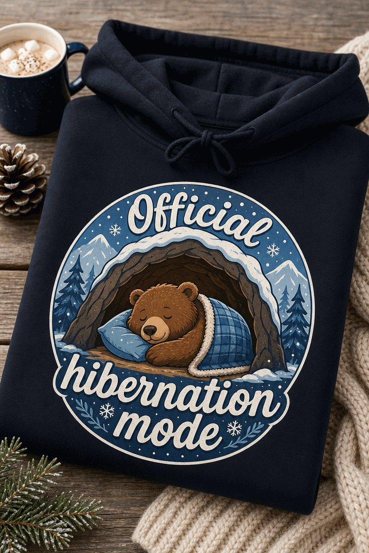 Funny Bear Hoodie - Official hibernation mode